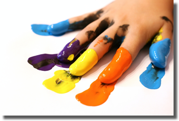 Mountains of Fun Daycare Finger painting